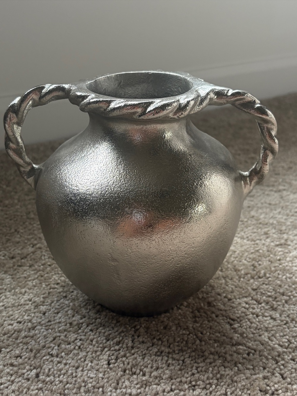 Handled Silver Vase - Threshold designed with Studio McGee